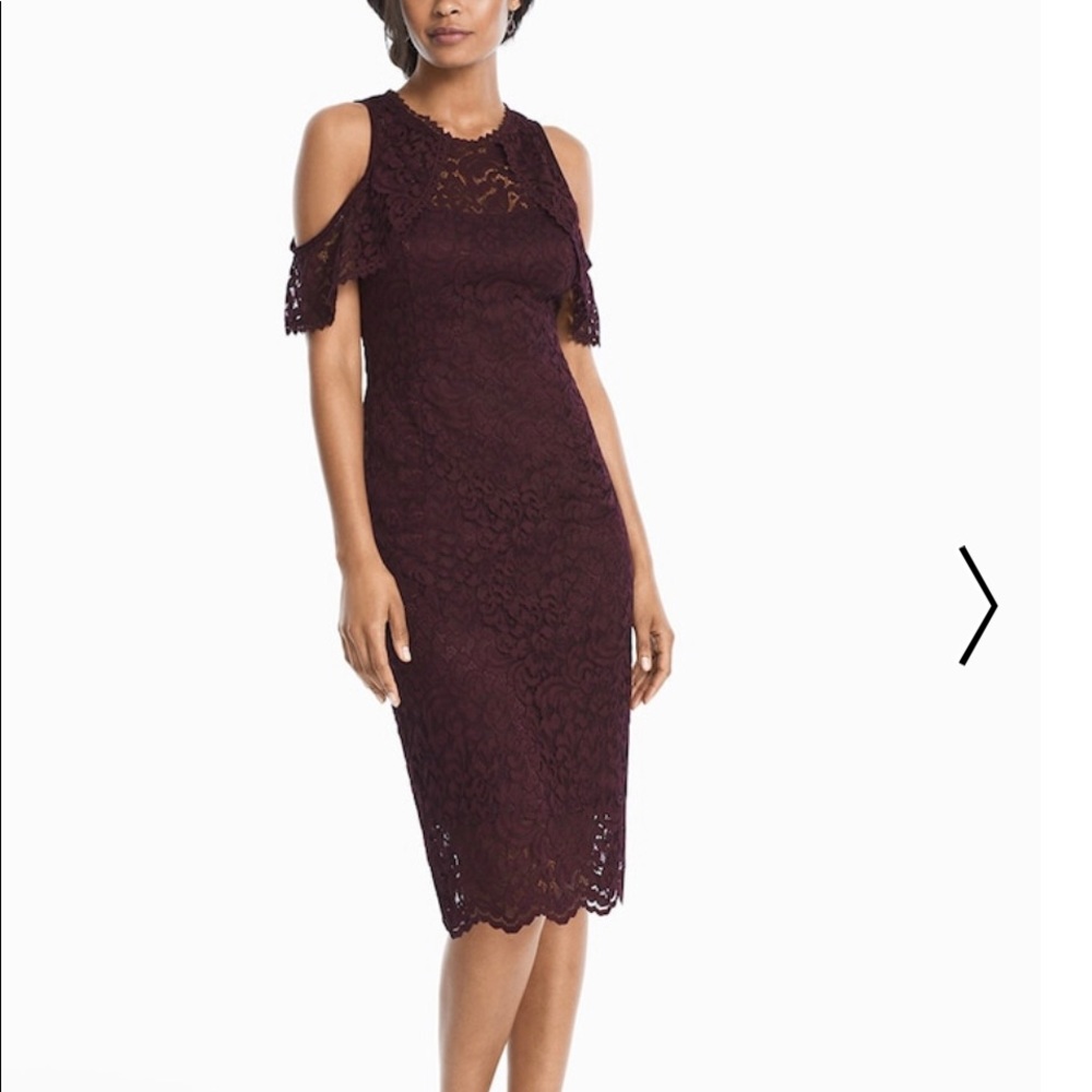 NWT size 6 White House Black Market Dress Cabernet